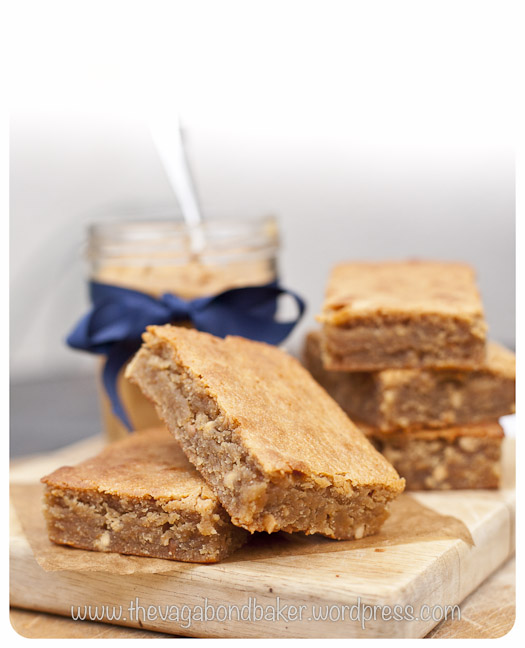 Peanut Butter and White Chocolate Blondies | Vagabond Baker