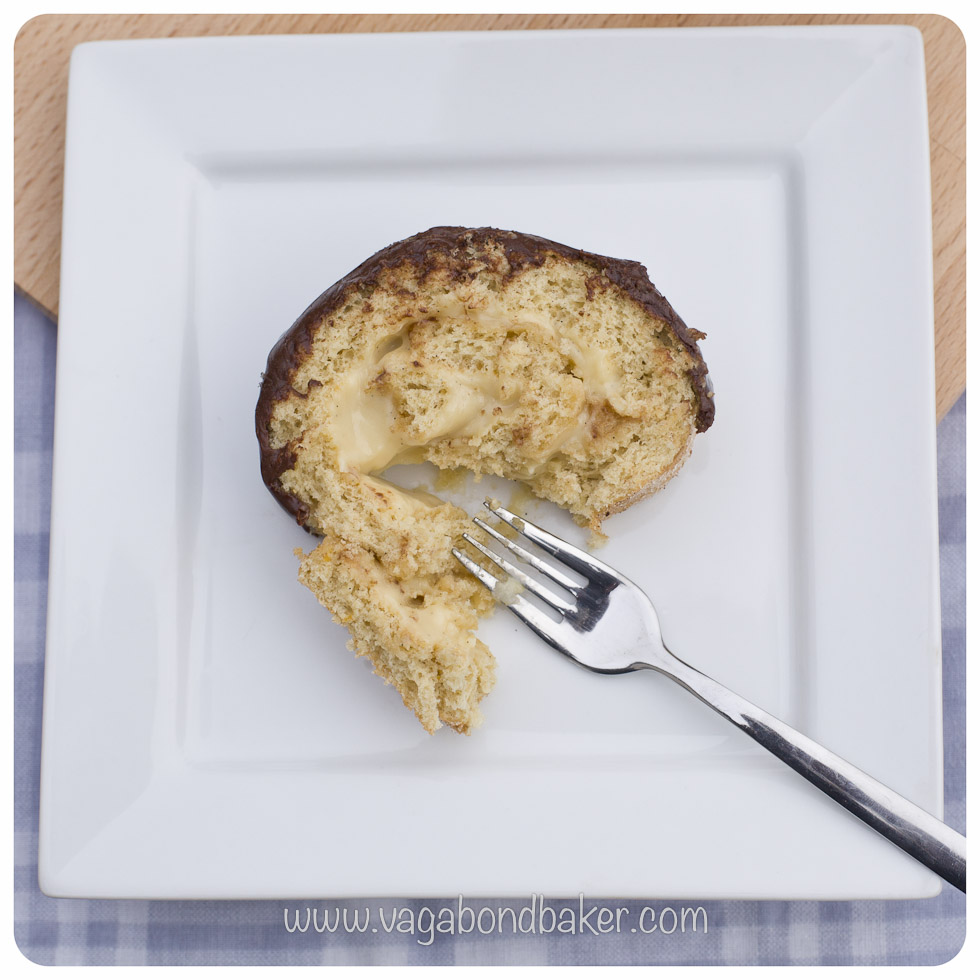 boston cream pie swiss roll | Vagabond Baking