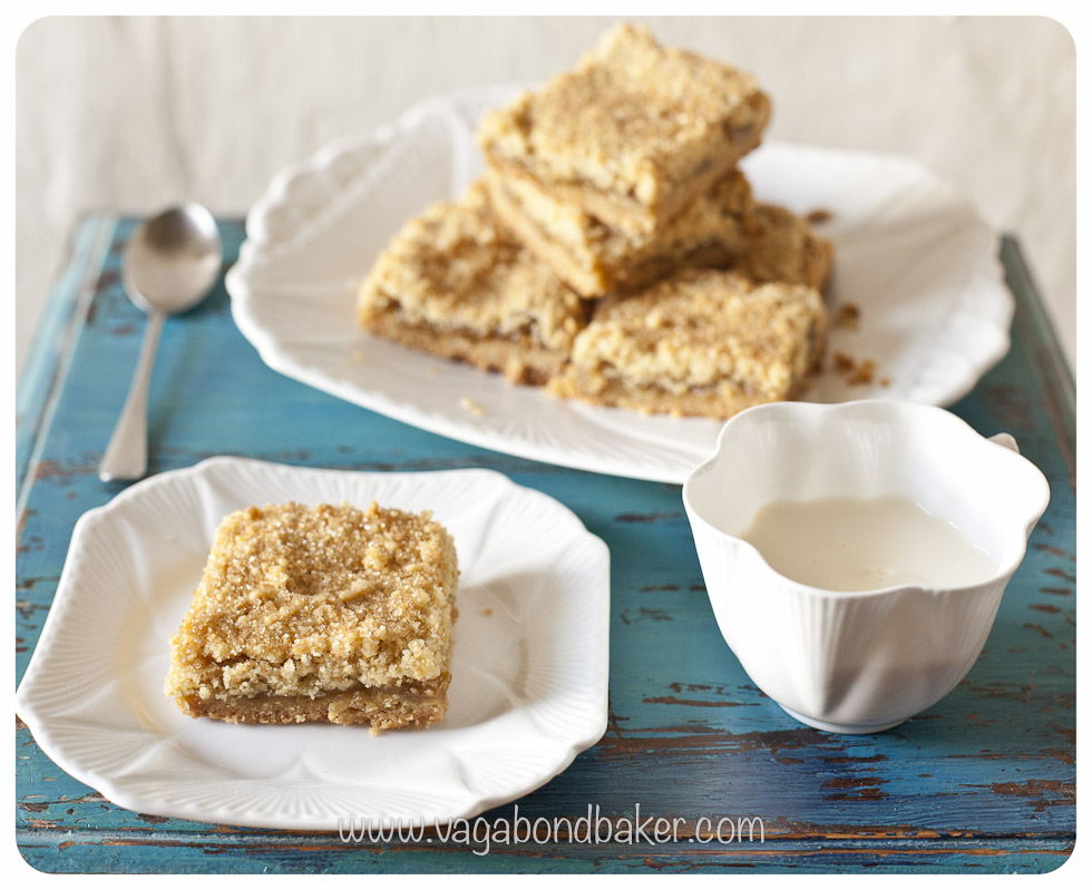 Rhubarb Crumble Slices / Vagabond Baking