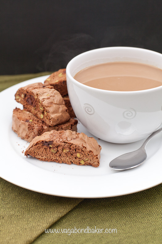Chocolate and Pistachio Biscotti