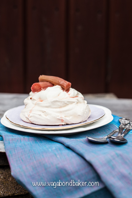 Lucious Rhubarb Pavlovas -7401