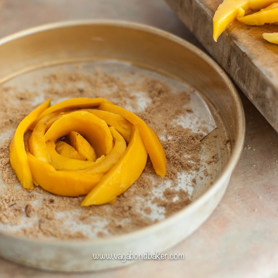 mango and coconut upside down cake