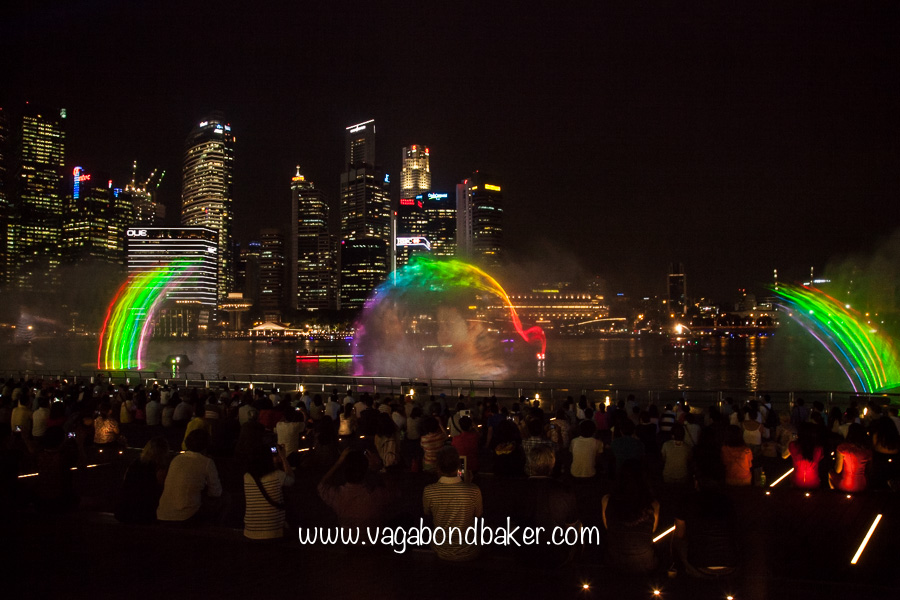 Light show, free things to do in Singapore