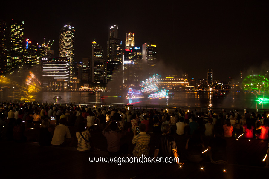 Light show, free things to do in Singapore