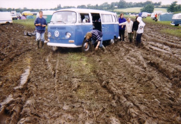 VW 72 bus, Glastonbury festival