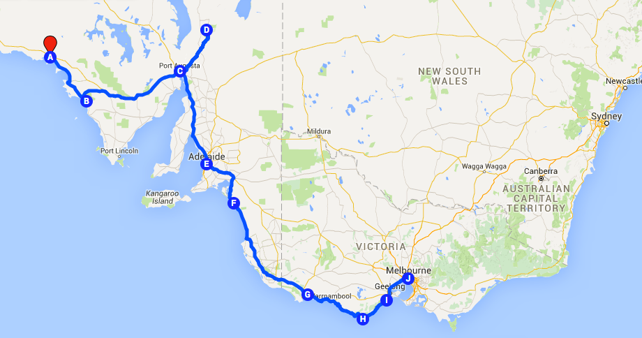 Ceduna to Melbourne: Road trip Australia